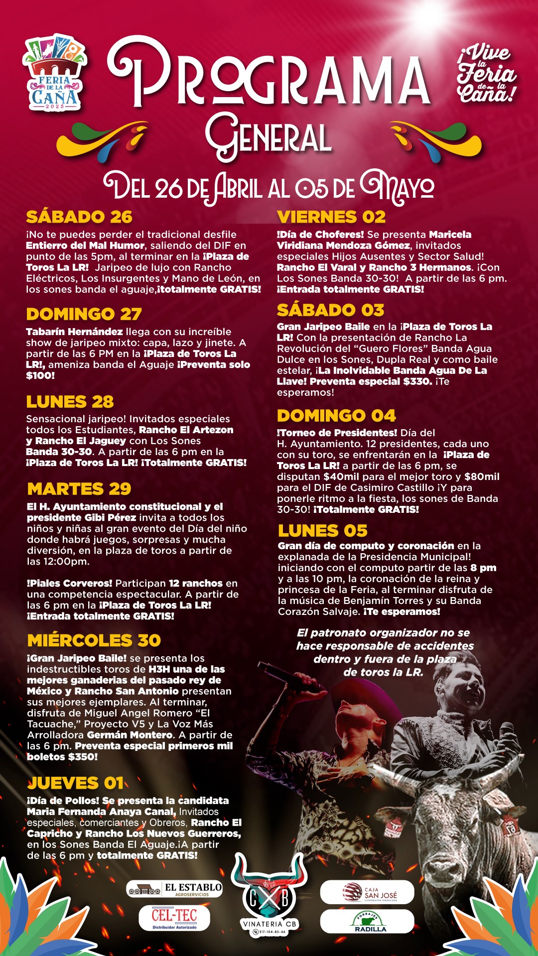 Programa Feria de la Caña Casimiro Castillo 2025