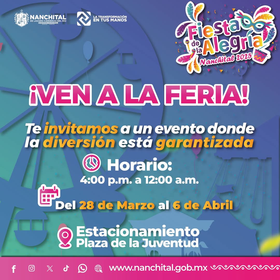 Feria en la Fiesta de la Alegría Nanchital 2025