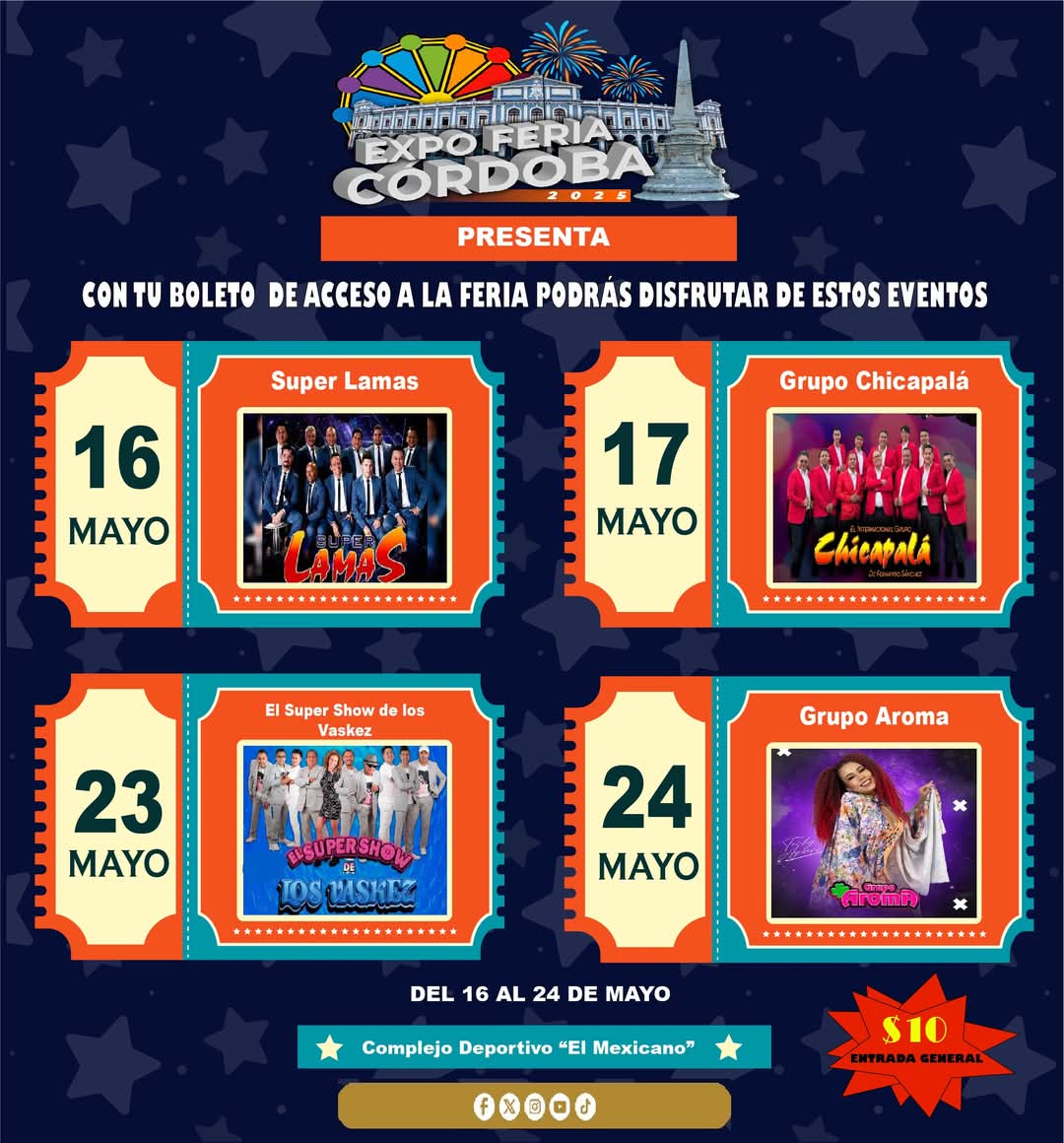 Cartelera Expo Feria Córdoba 2025