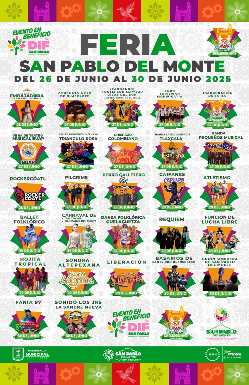 Elenco Feria San Pablo del Monte 2025