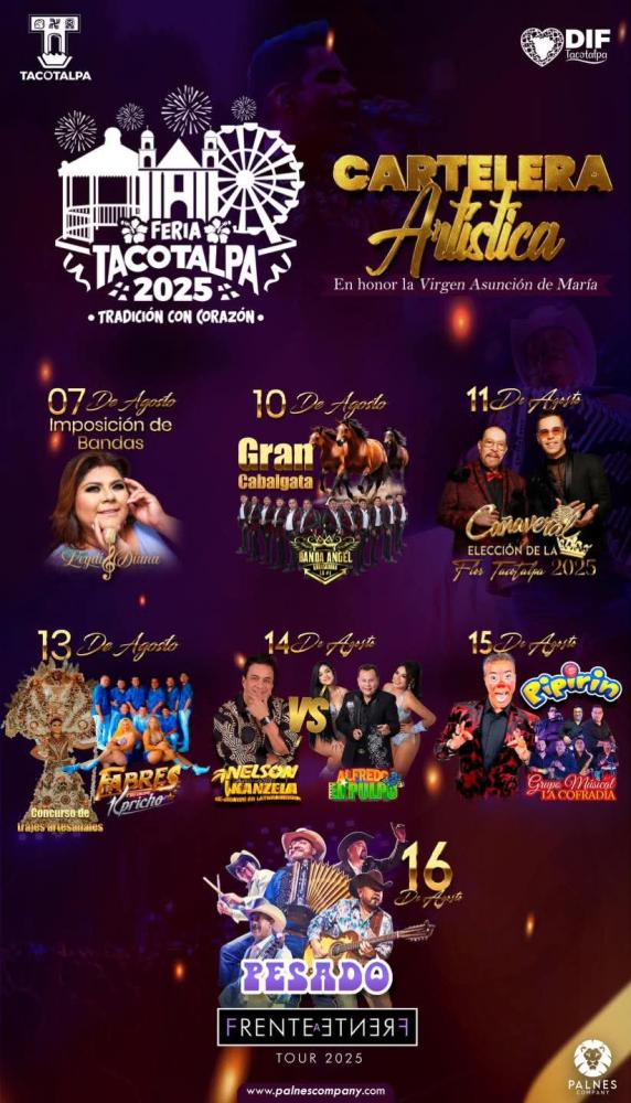 Elenco Feria Tacotalpa 2025