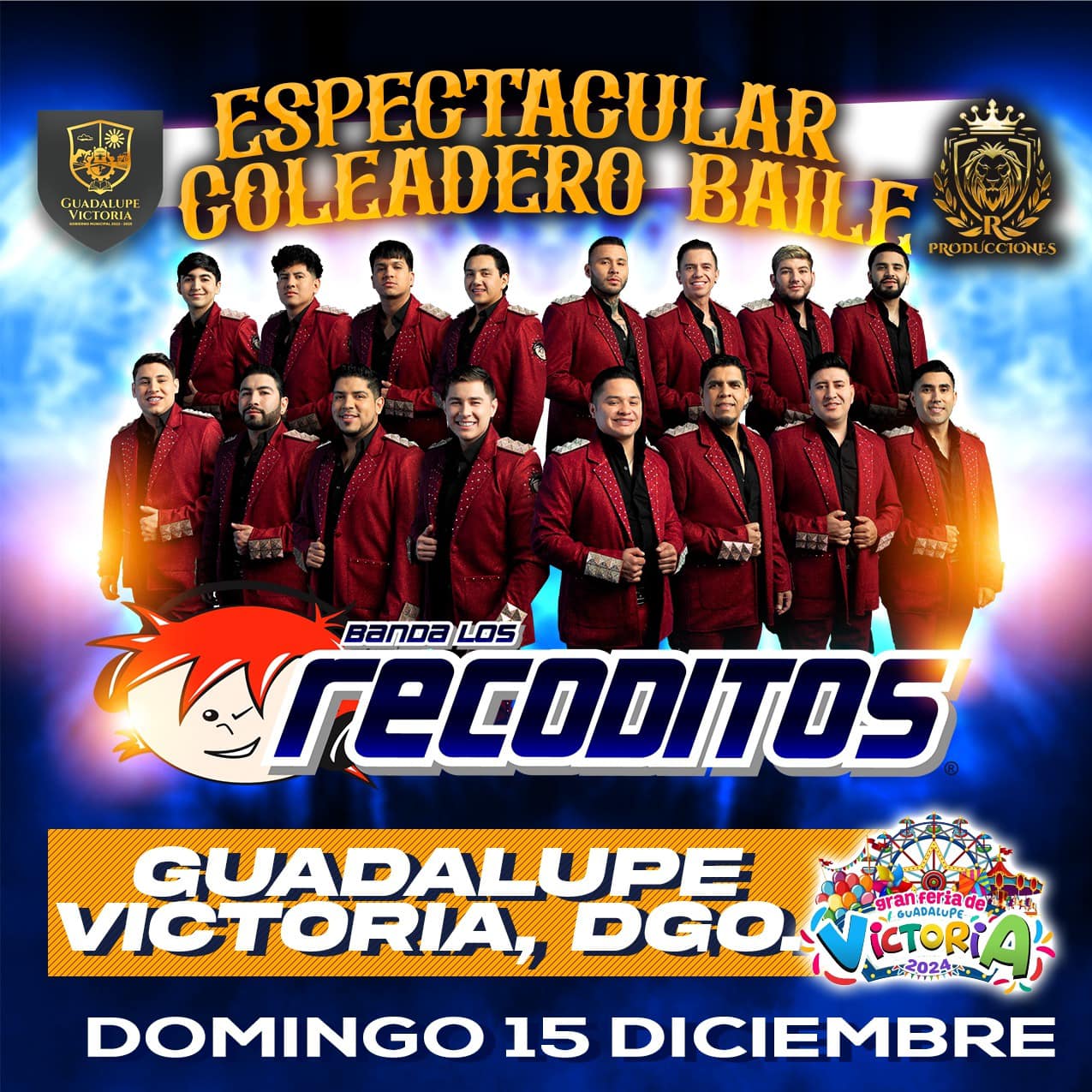 Banda Los Recoditos en la Feria del Maíz y del Frijol Guadalupe Victoria 2024
