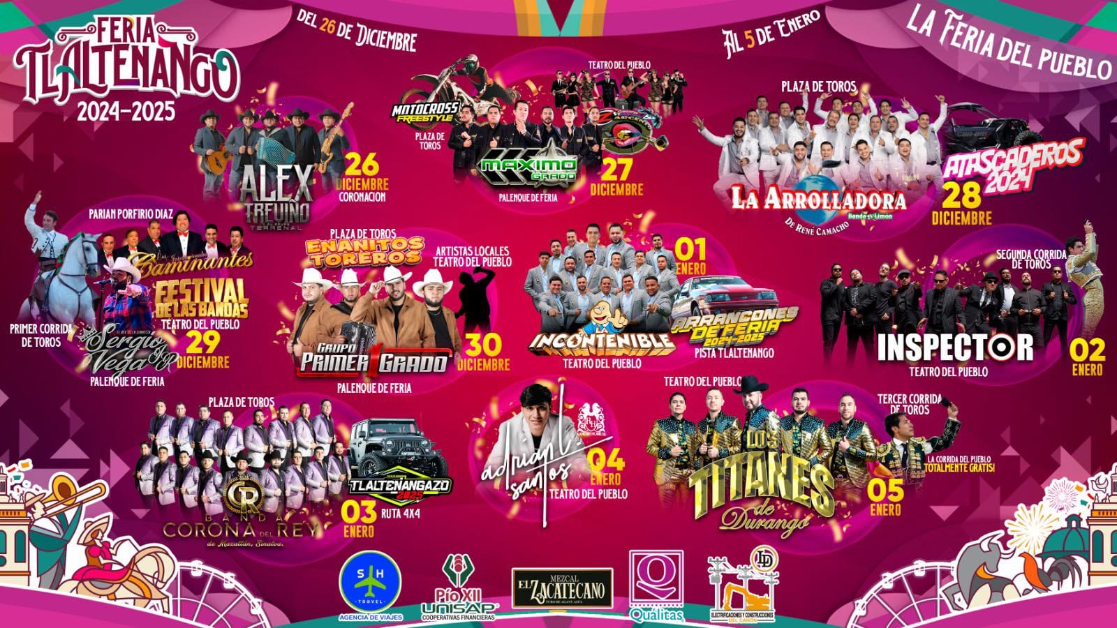 Cartelera estelar, Feria Tlaltenango 2024 - 2025