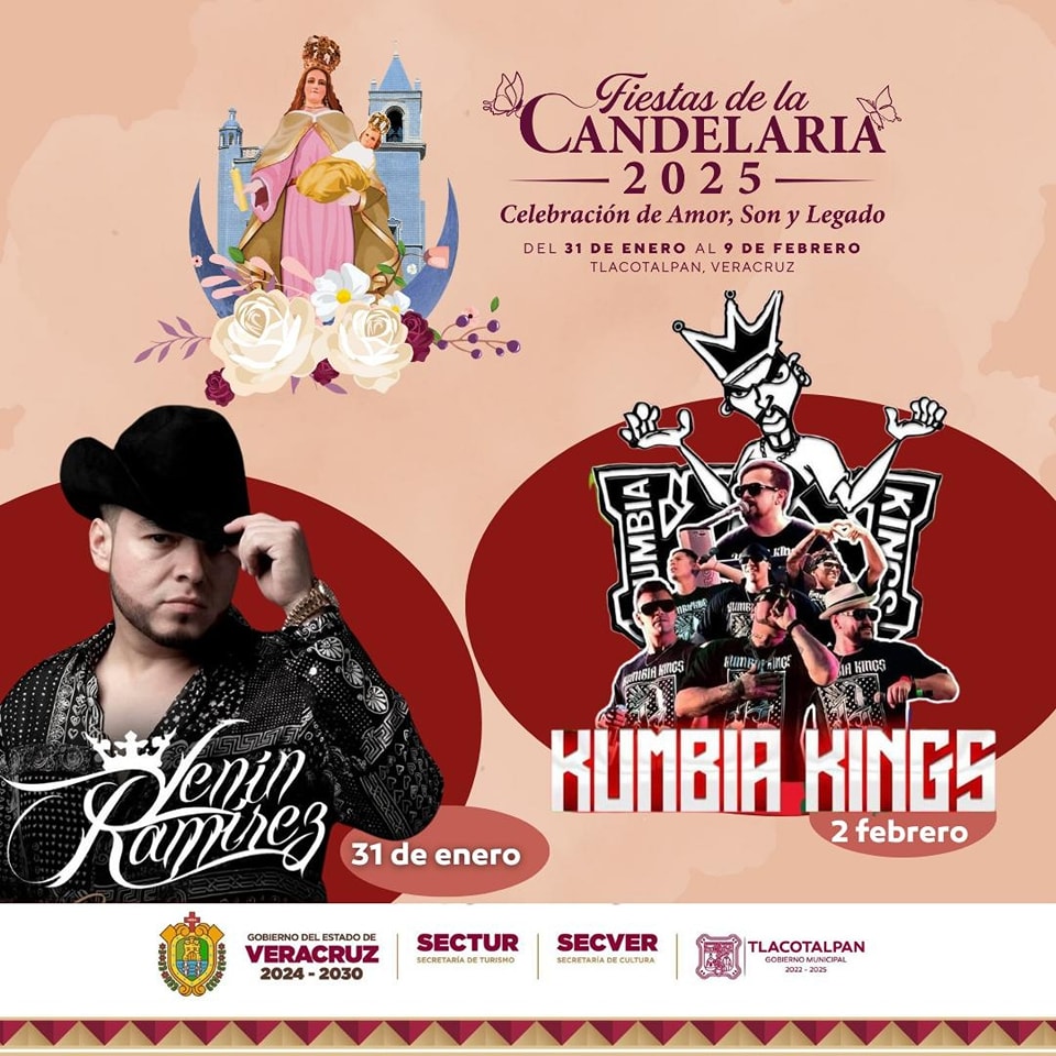 Elenco estelar Fiestas de la Candelaria Tlacotalpan 2025