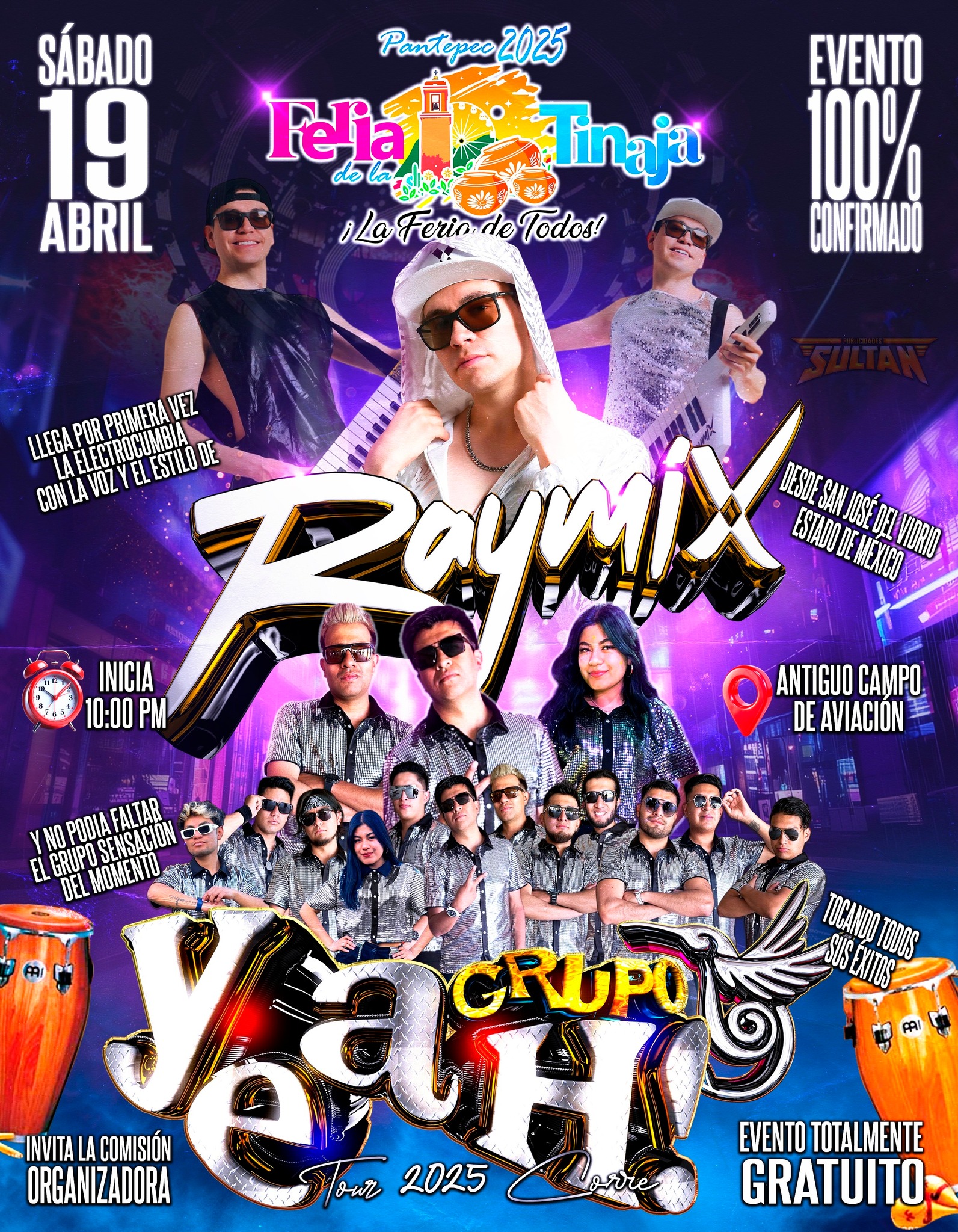 Raymix y Grupo Yeah! en la Feria de la Tinaja Pantepec 2025