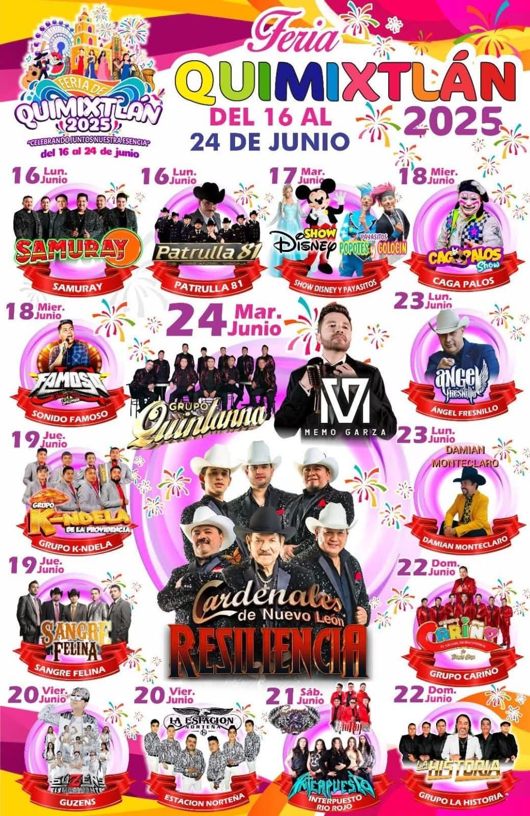 Cartelera estelar - Feria de Quimixtlán 2025