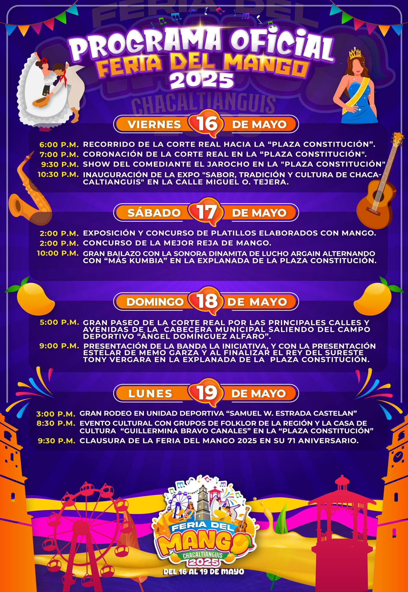 Programa Feria del Mango Chacaltianguis 2025