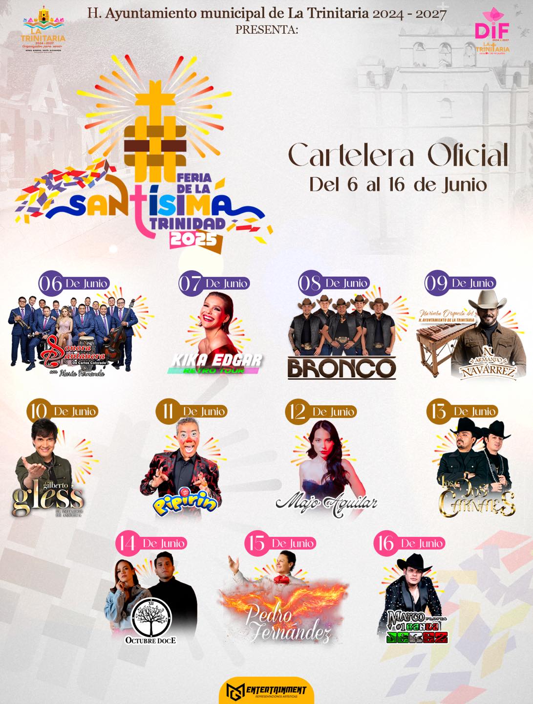 Cartelera artística - Feria La Trinitaria 2025