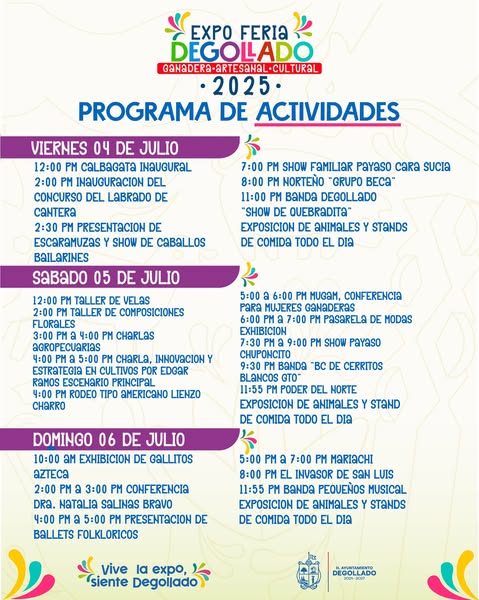 Programa Expo Feria Degollado 2025