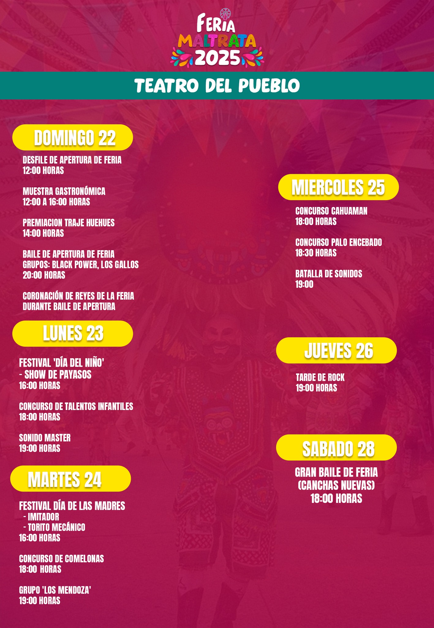 Programa  Feria Maltrata 2025