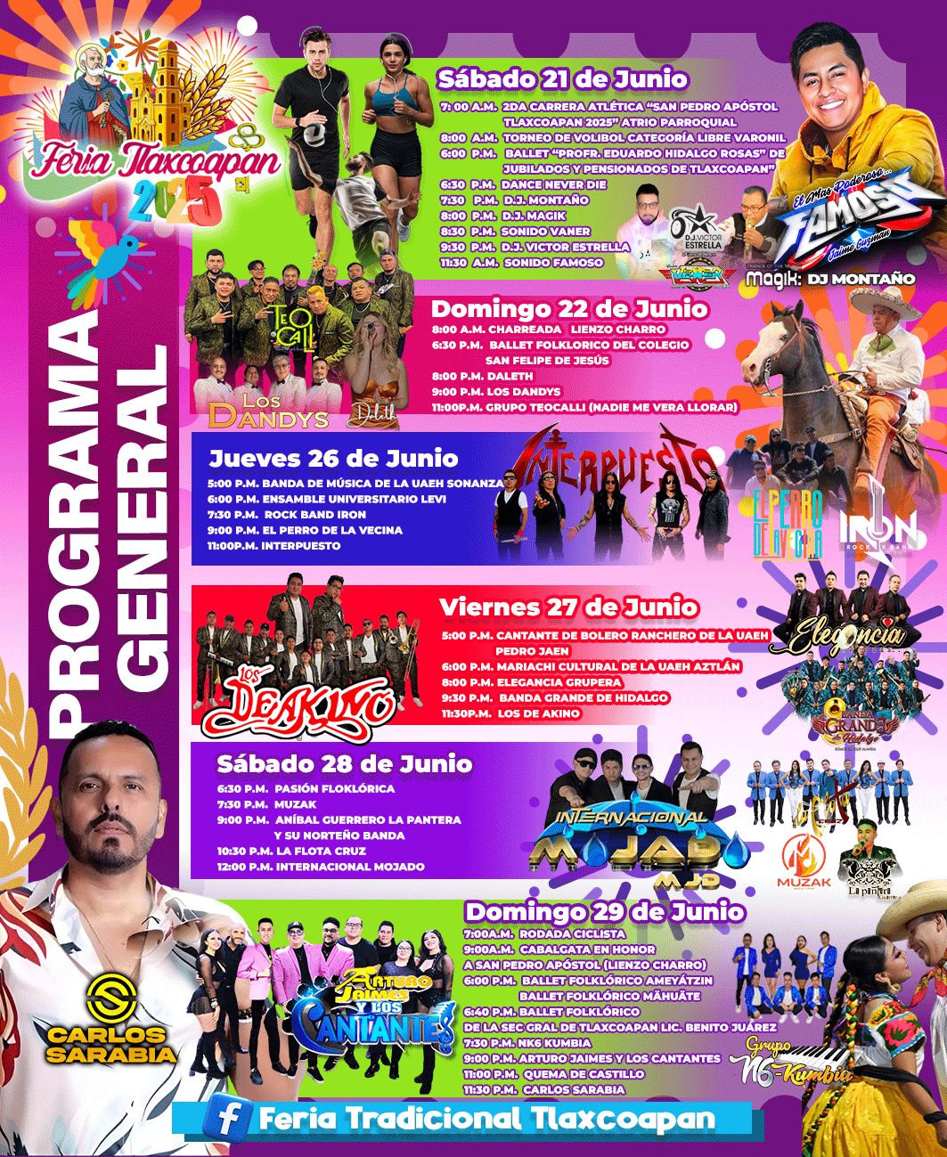 Programa Feria Patronal Tlaxcoapan 2025