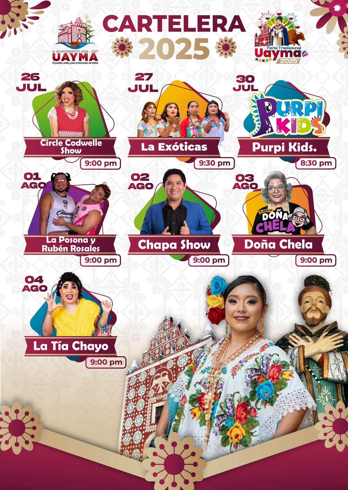 Elenco estelar - Feria Tradicional Uayma 2025