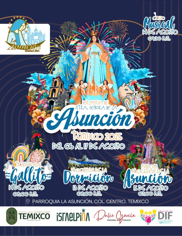 Programa Feria de la Asunción Temixco 2025