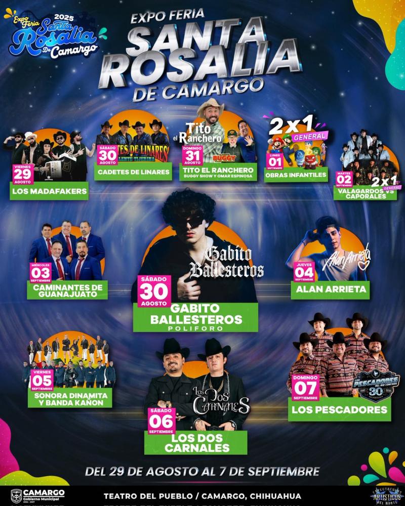 Teatro del pueblo - Expo Feria Santa Rosalía de Camargo 2025