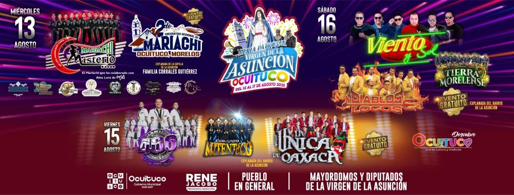 Programa - Feria de la Asunción Ocuituco Morelos 2025