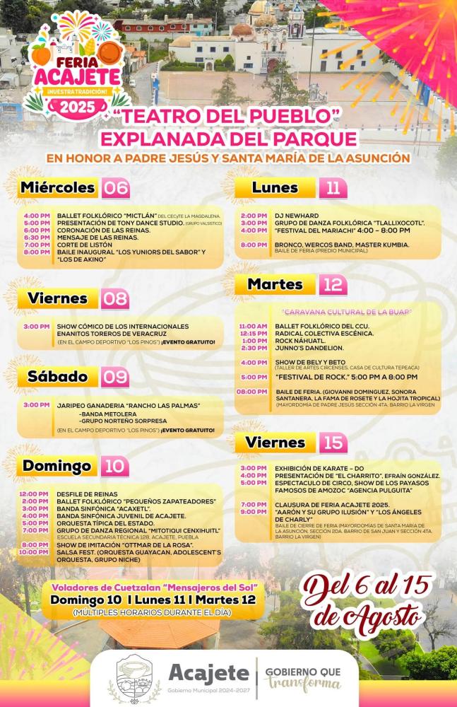 Programa Feria Acajete Puebla 2025