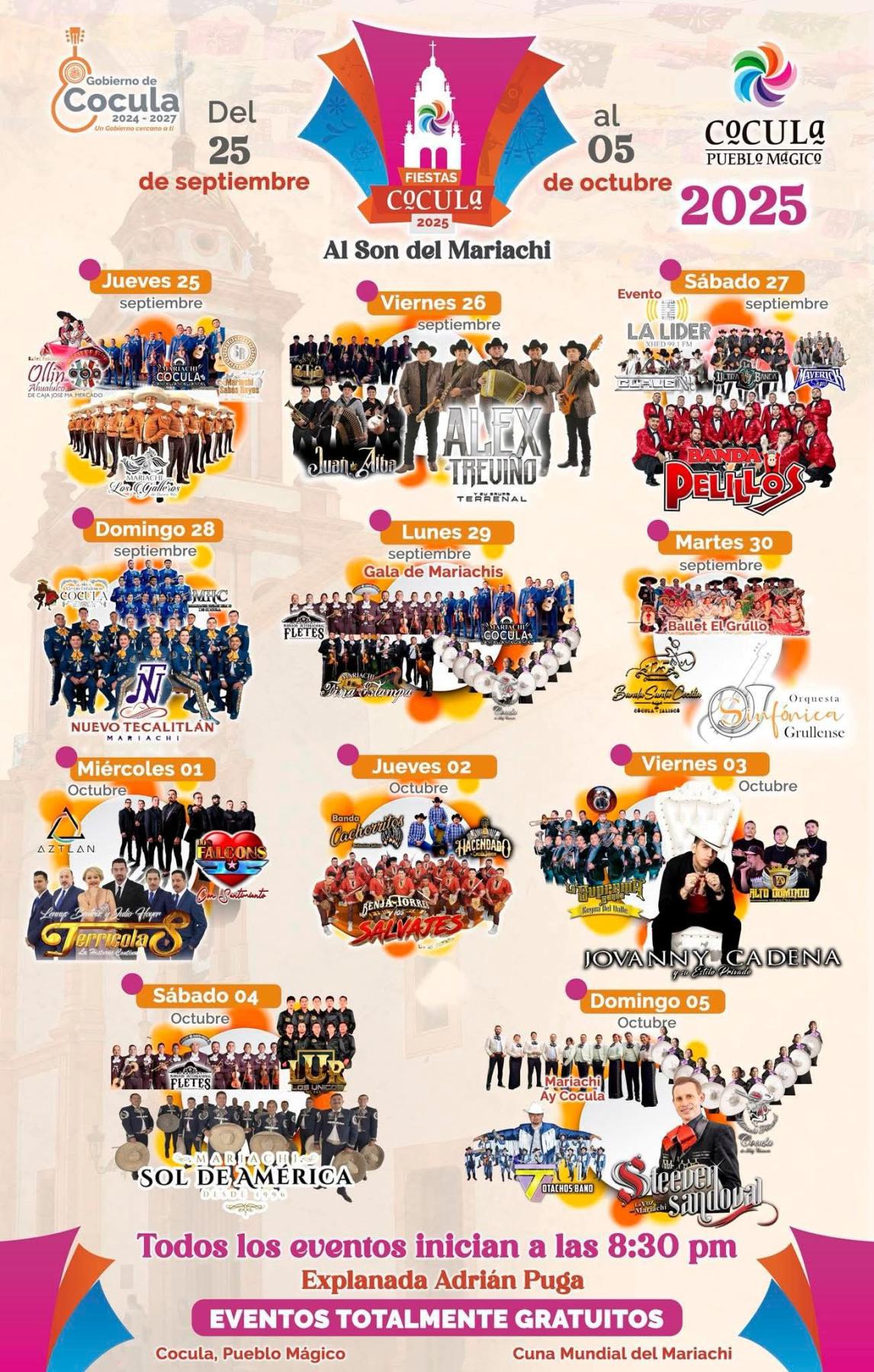 Cartelera completa Feria Cocula Jalisco 2025