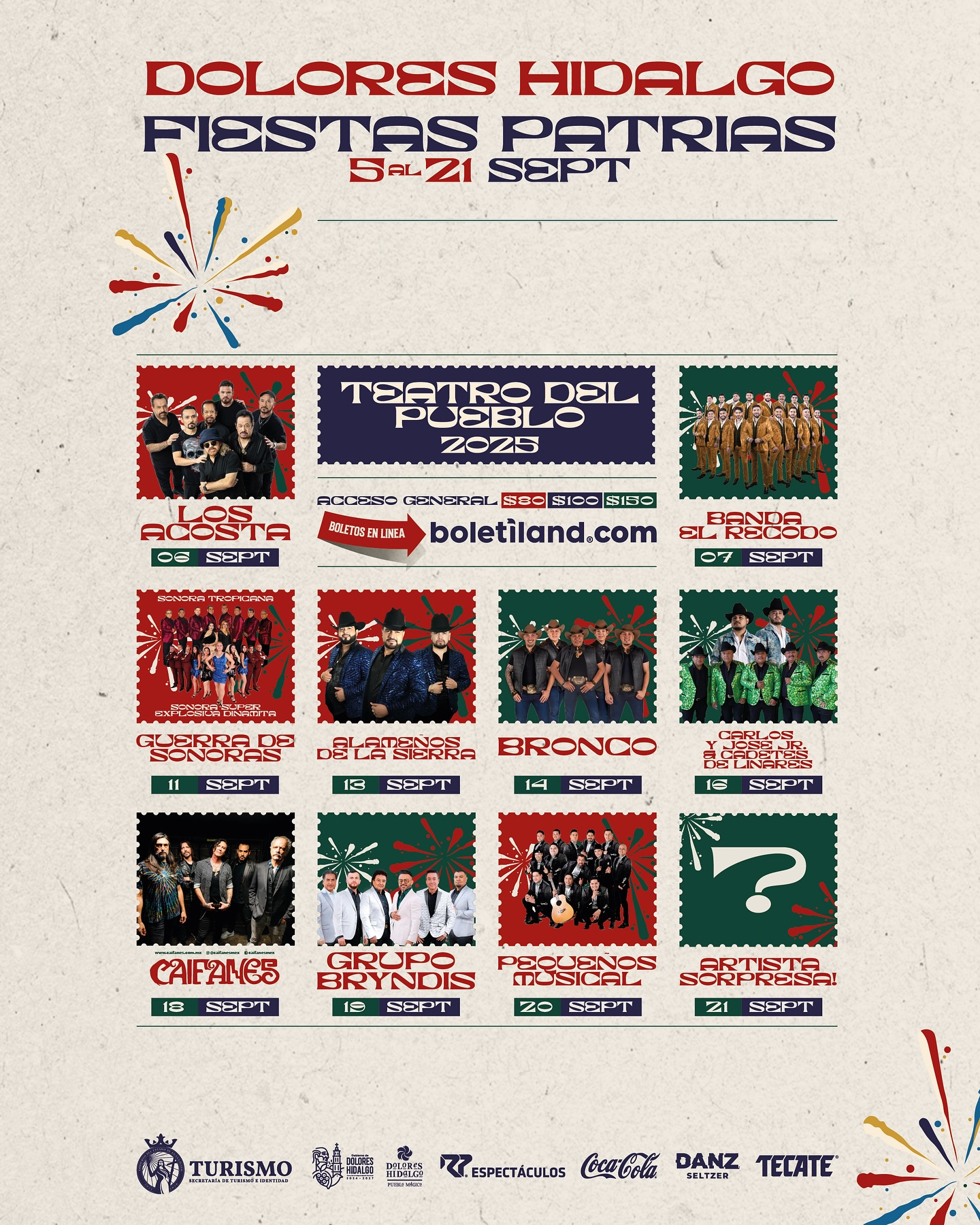 Cartelera – Fiestas Patrias Dolores Hidalgo 2025