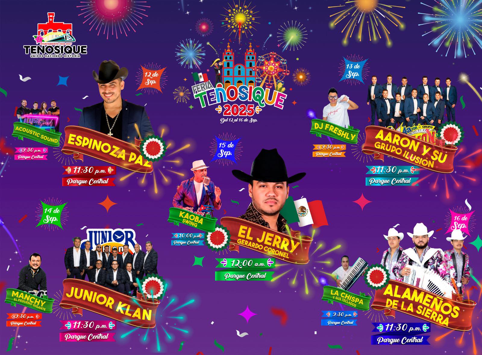 Cartelera artística - Expo Feria Tenosique 2025