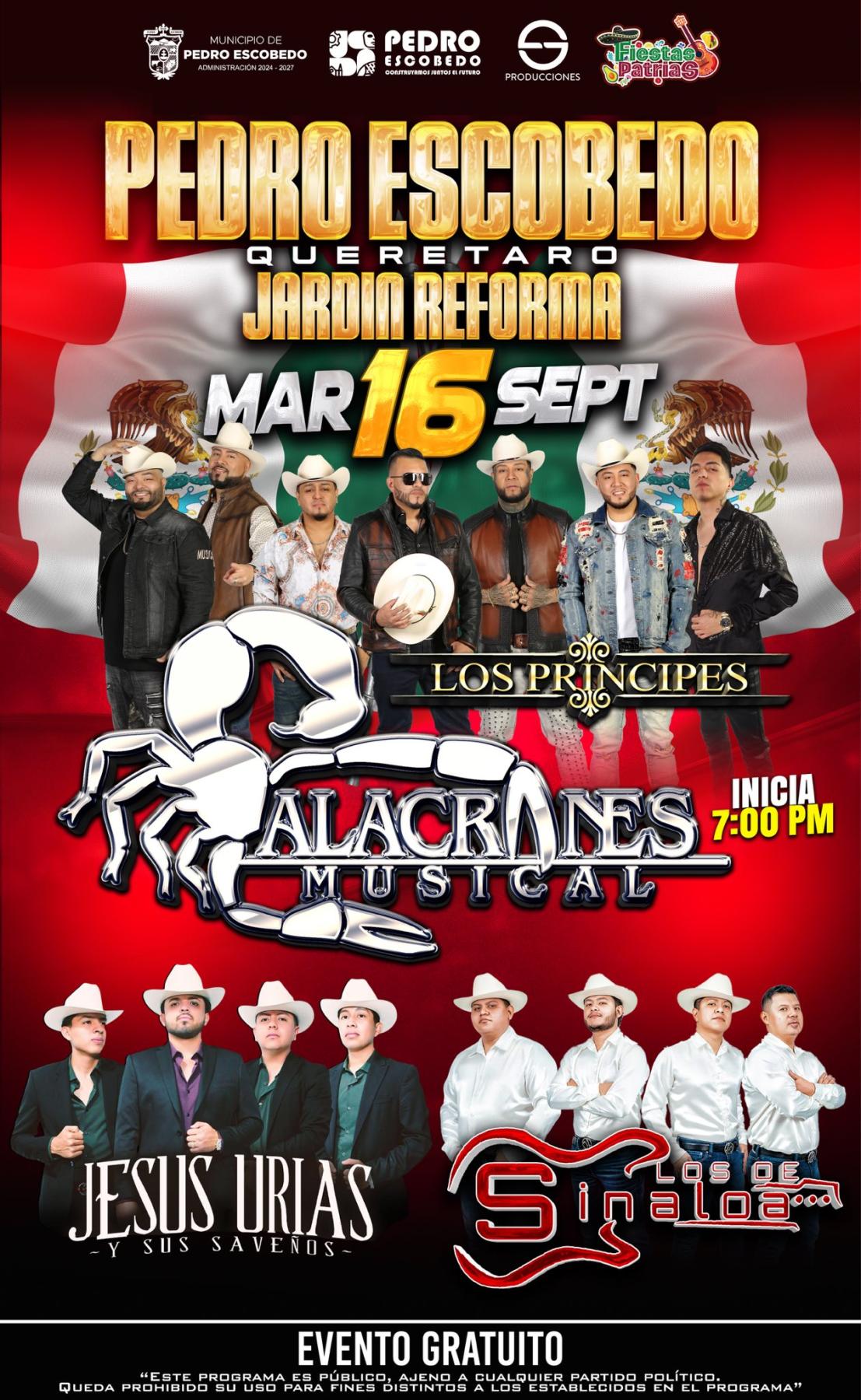 Alacranes Musical en las Fiestas Patrias Pedro Escobedo 2025