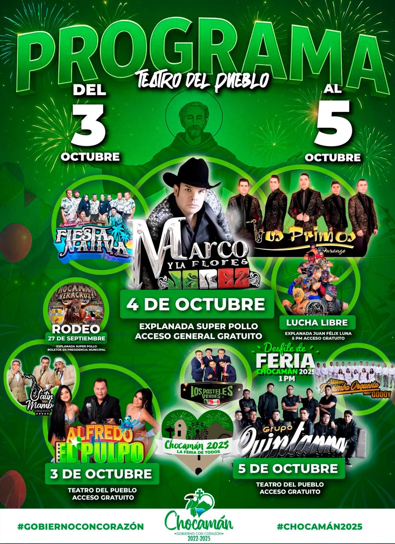 Cartelera artística Feria Chocamán 2025