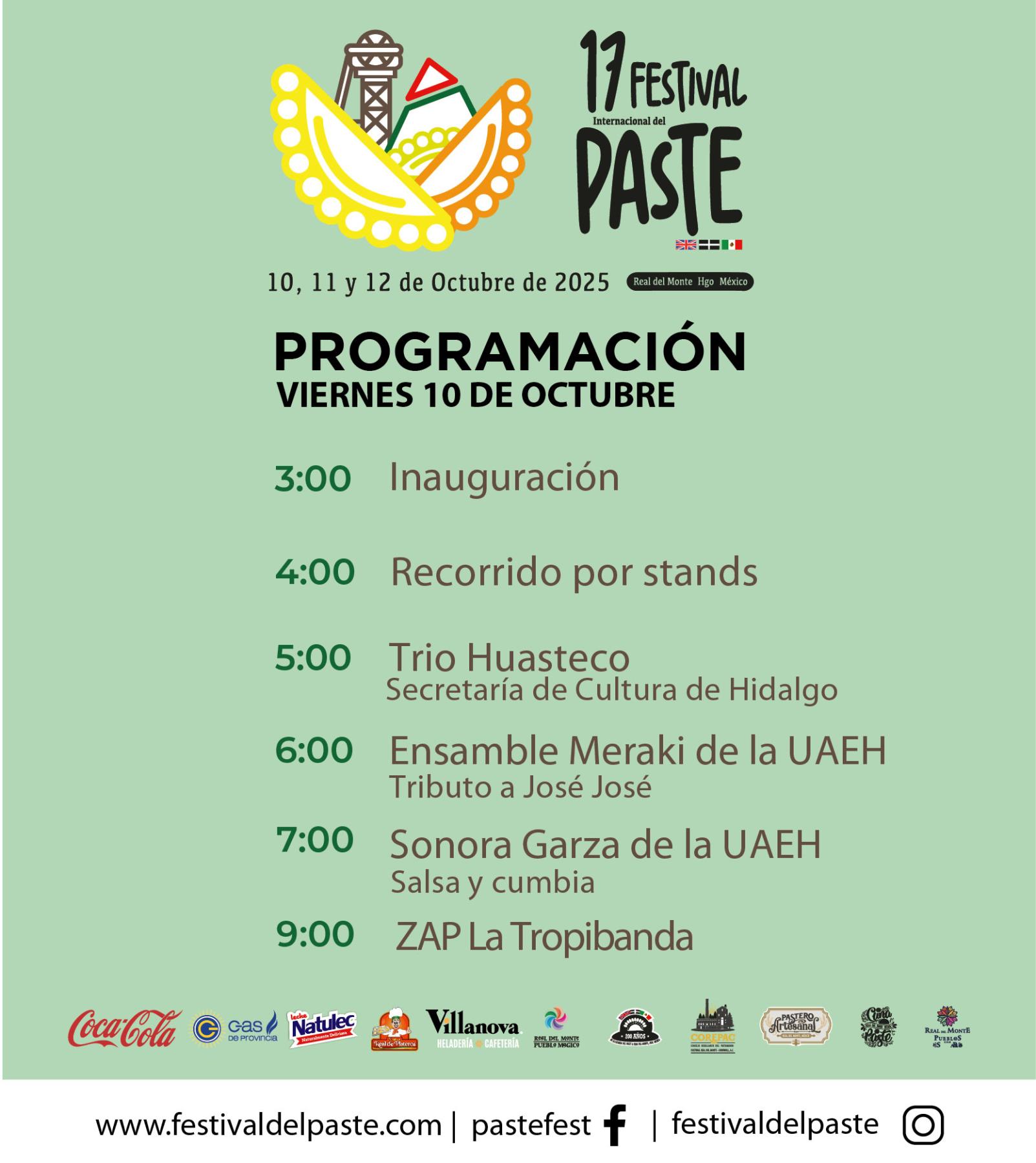 Programa Festival Internacional del Paste 2025