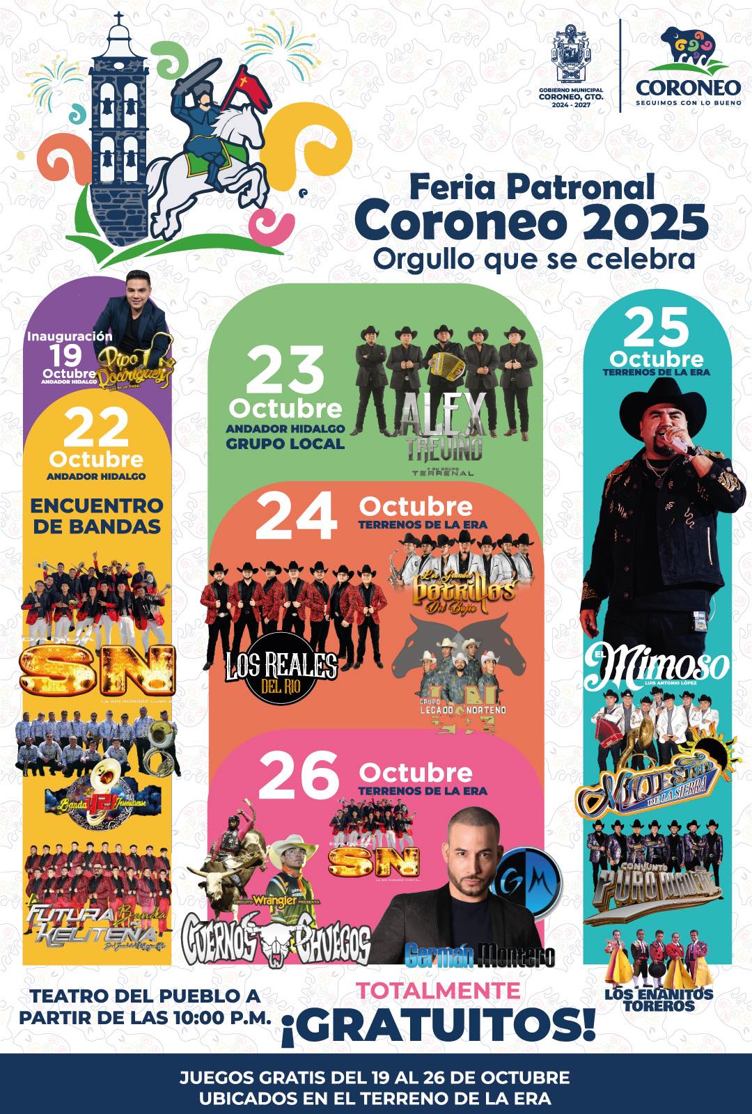 Cartelera estelar - Feria Coroneo 2025