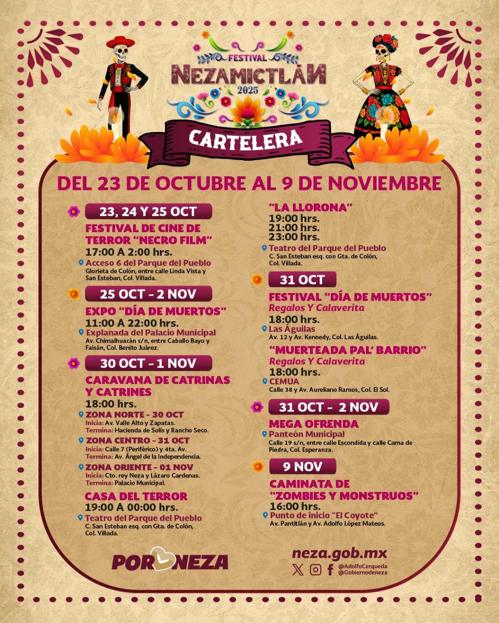 Programa Festival Nezamictlán 2025
