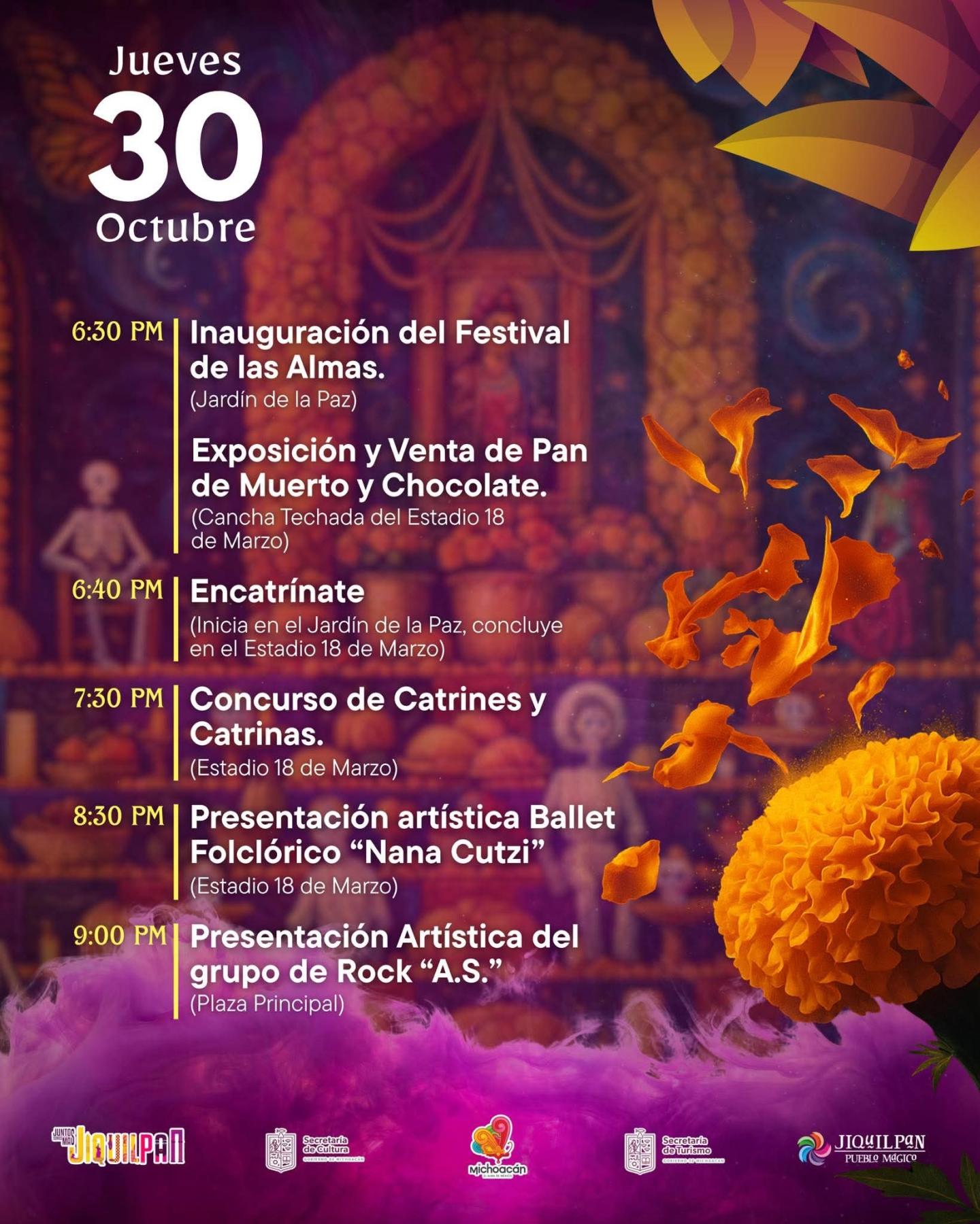 Programa Festival de las Almas Jiquilpan 2025