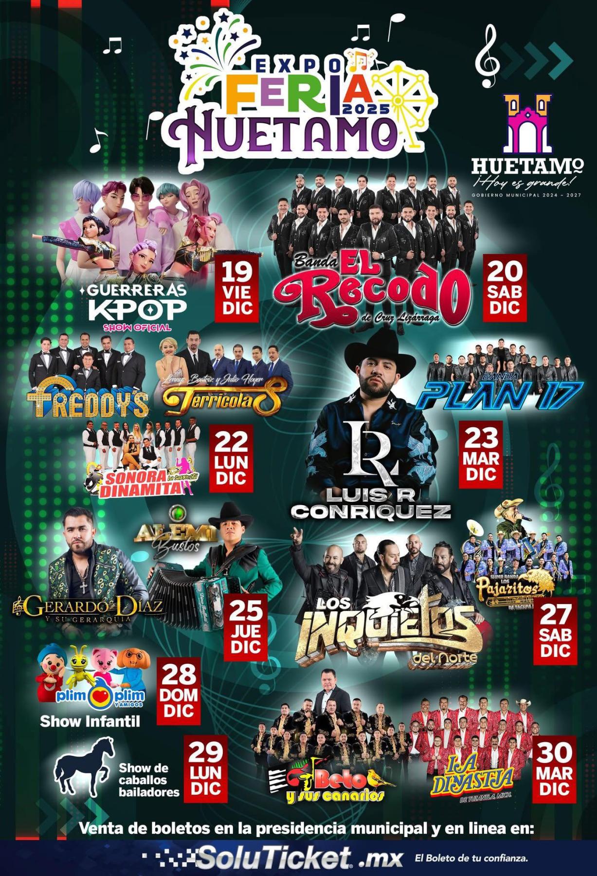 Cartelera Expo Feria Huetamo 2025