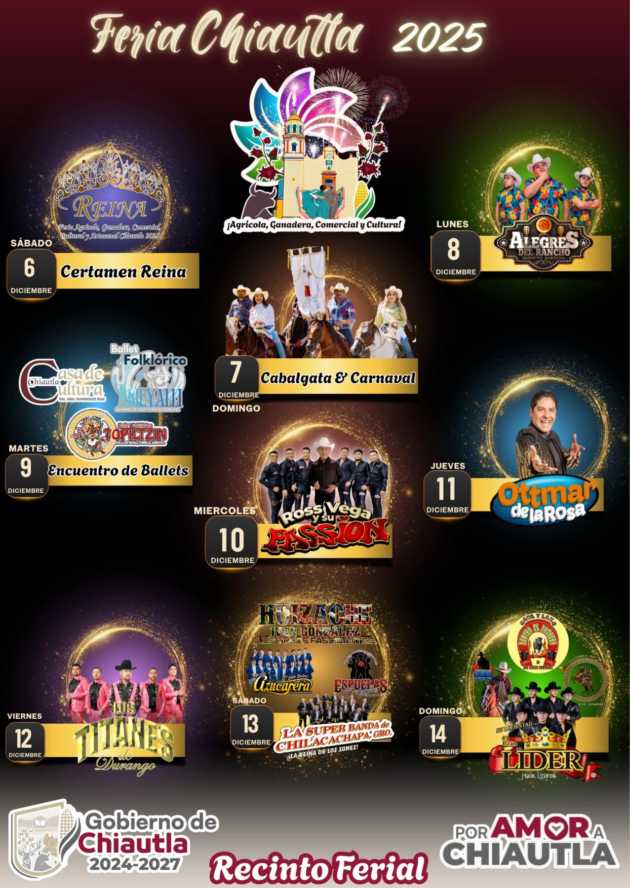 Cartelera Feria Chiautla de Tapia 2025