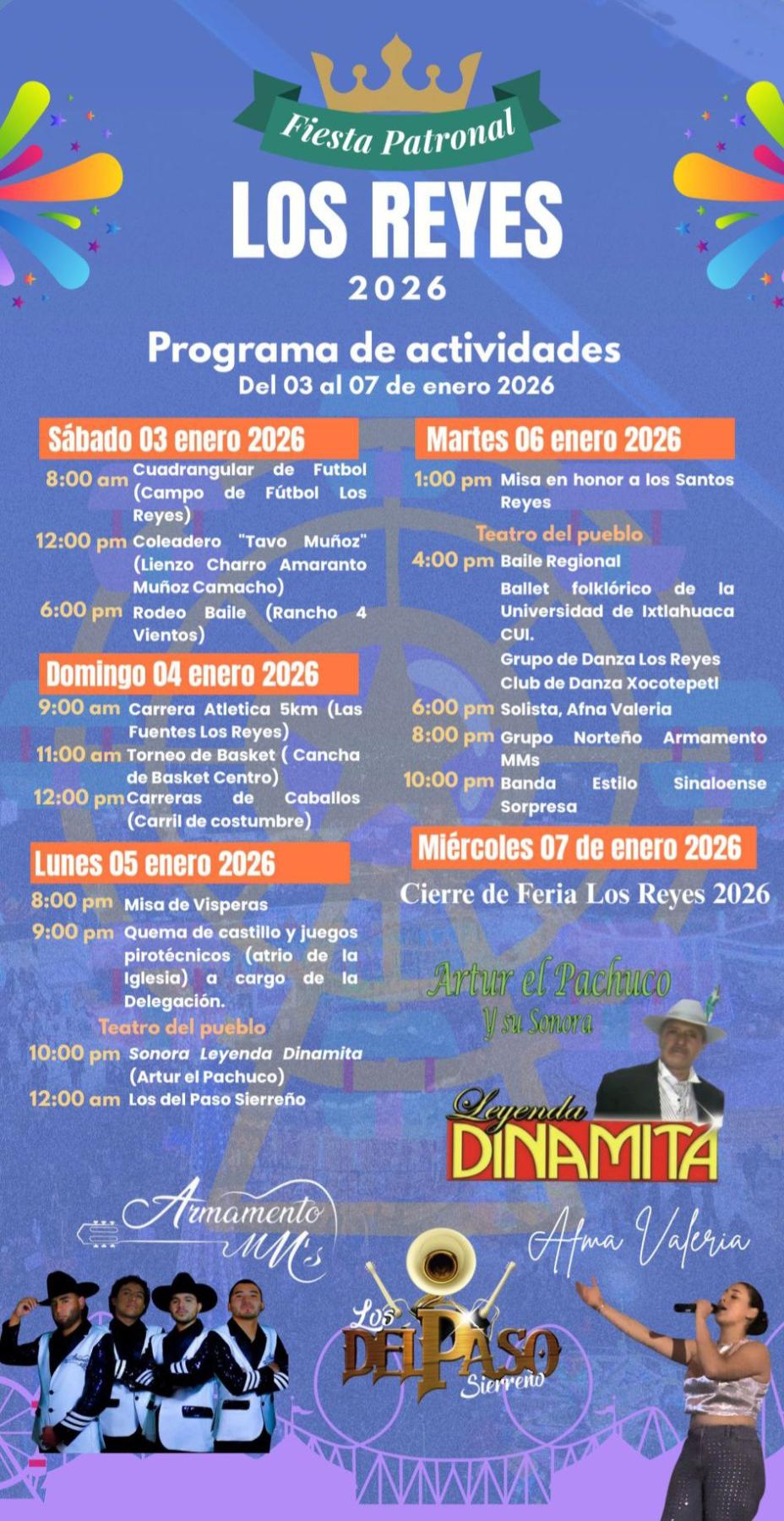 Programa completo Feria de los Reyes Jocotitlán 2026