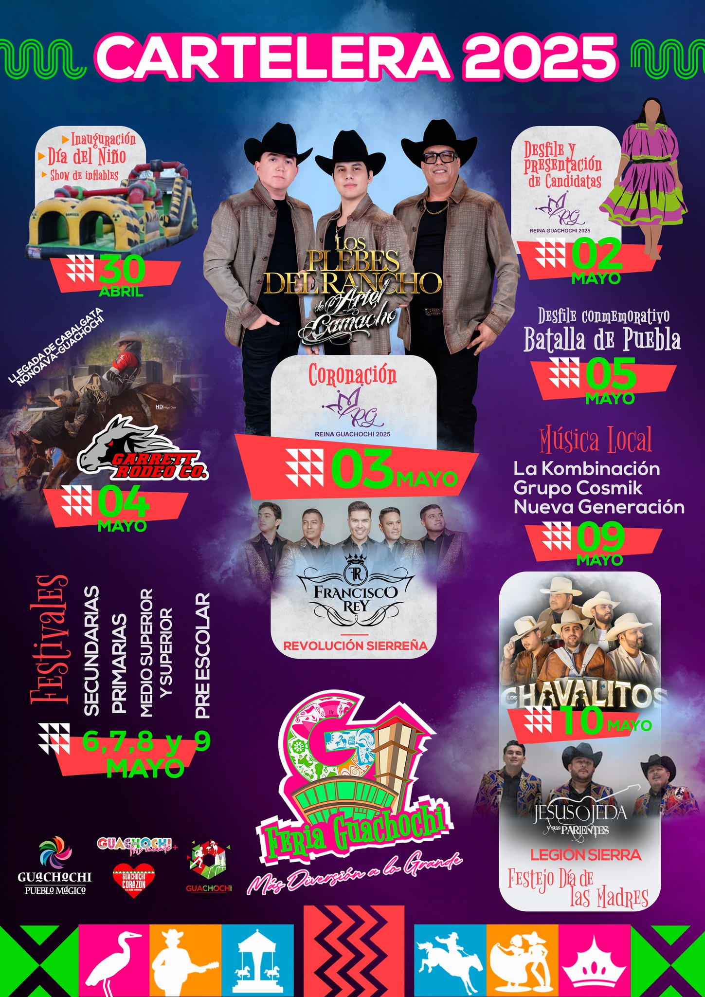 Cartelera Completa de la Feria Guachochi 2025