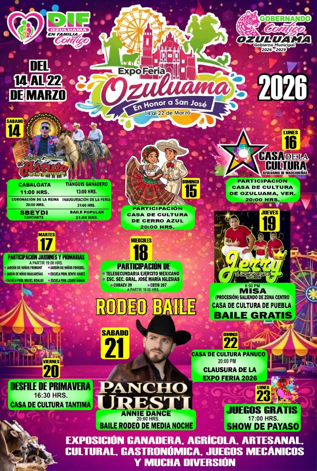 Programa Expo Feria Ozuluama 2026