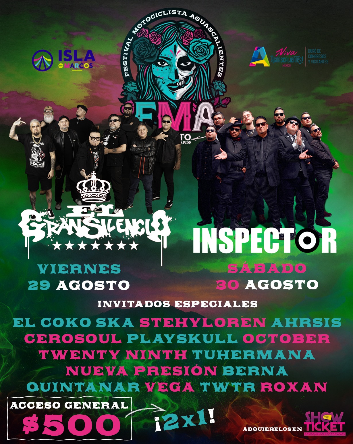 El Gran Silencio e Inspector en el Festival Motociclista Aguascalientes 2025