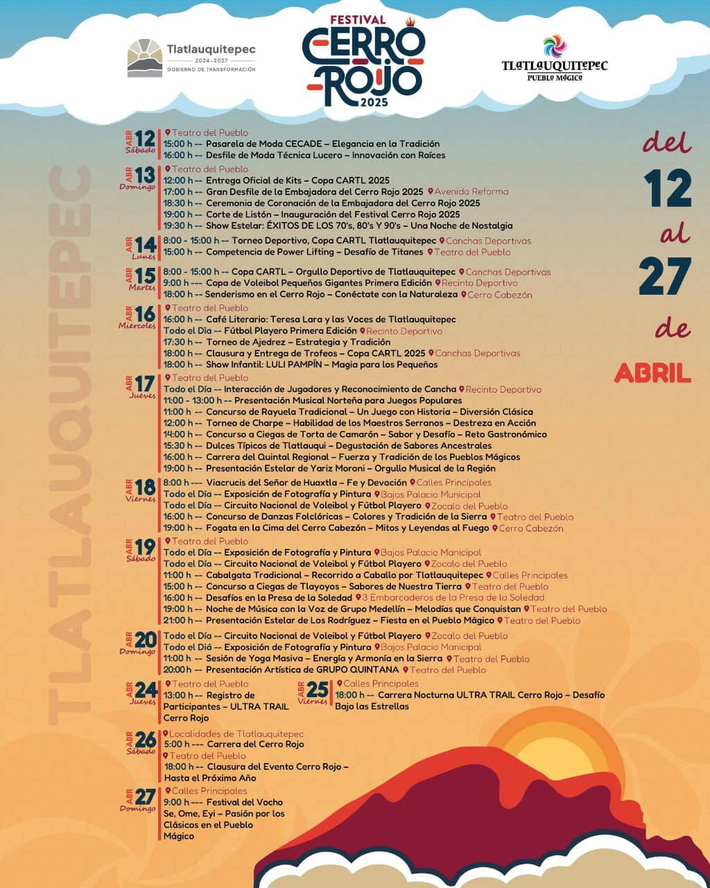 Festival del Cerro Rojo Tlatlauquitepec 2025