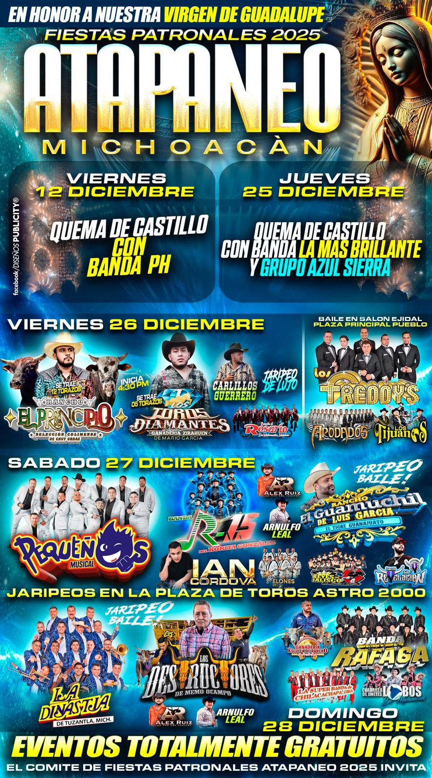 Fiestas Patronales Atapaneo 2025