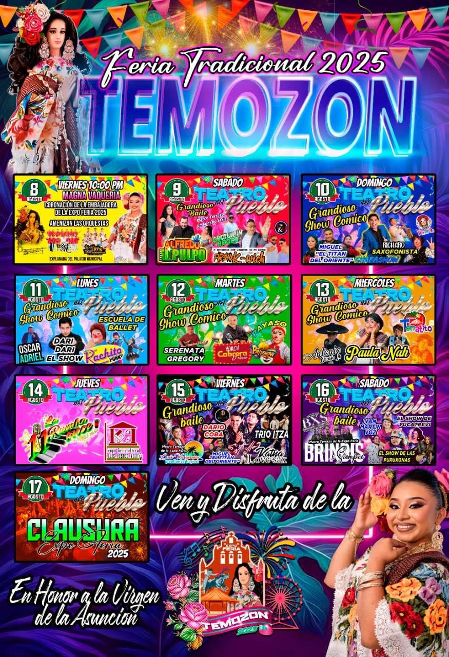 Cartelera estelar - Expo Feria Temozon 2025
