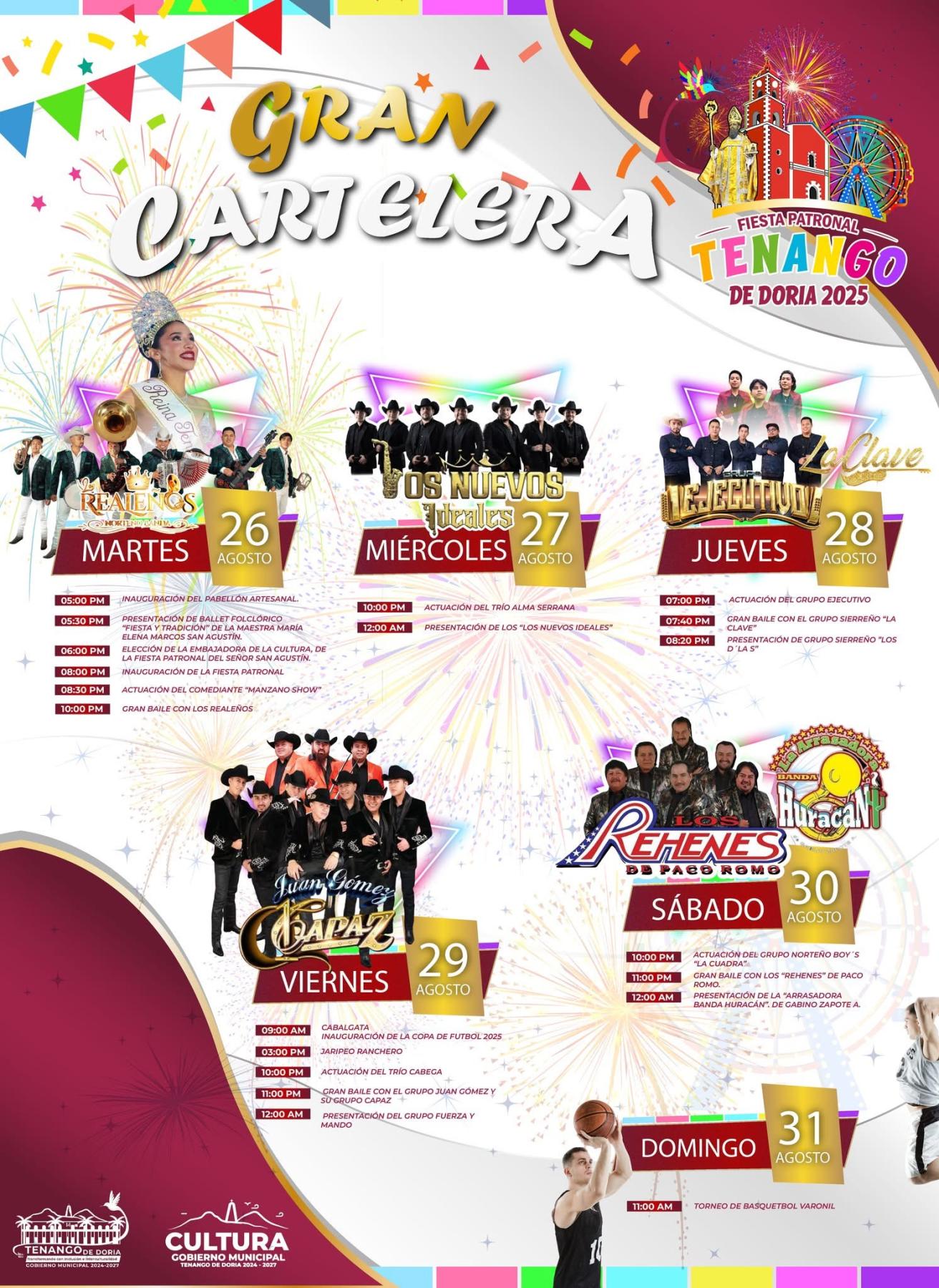 Cartelera - Feria Tenango de Doria 2025