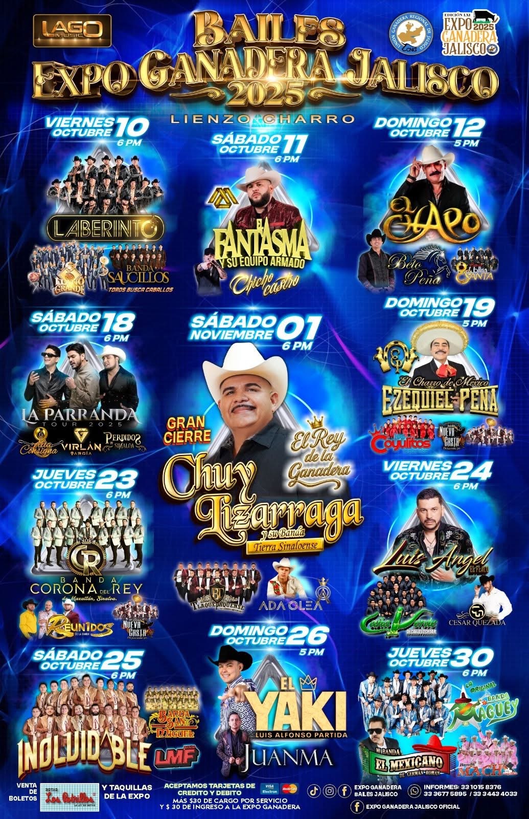 Cartelera Expo Ganadera Jalisco 2025