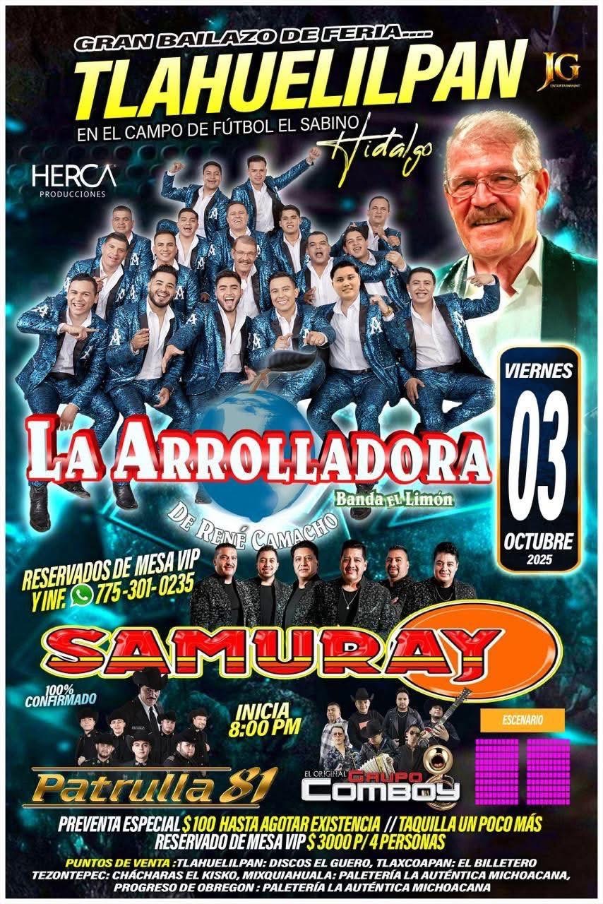 La Arrolladora en la Feria San Francisco Tlahuelilpan 2025