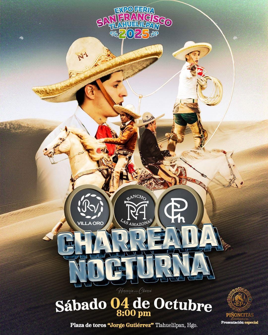 Charreada Nocturna en la Feria San Francisco Tlahuelilpan 2025