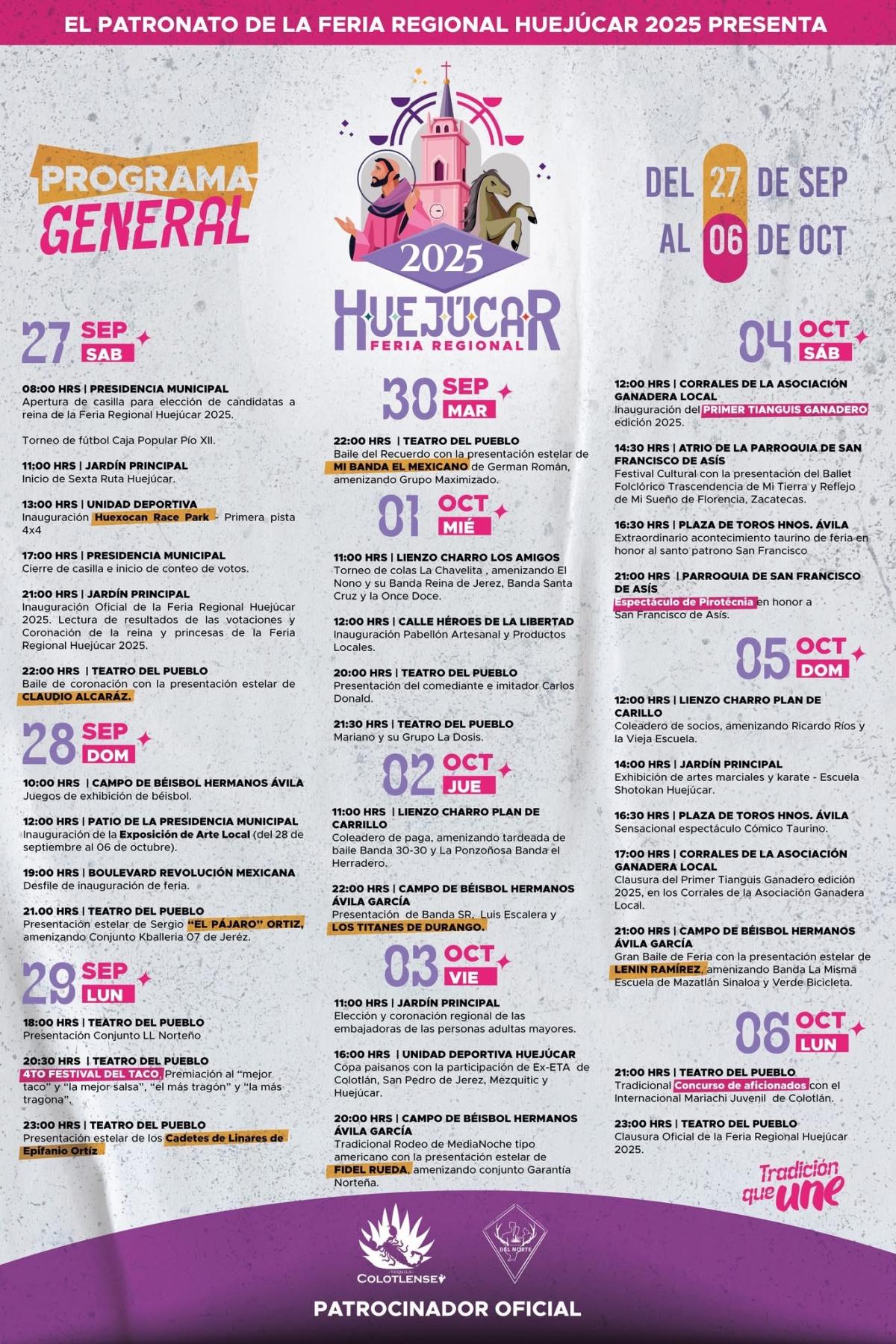 Programa Feria Regional Huejúcar 2025