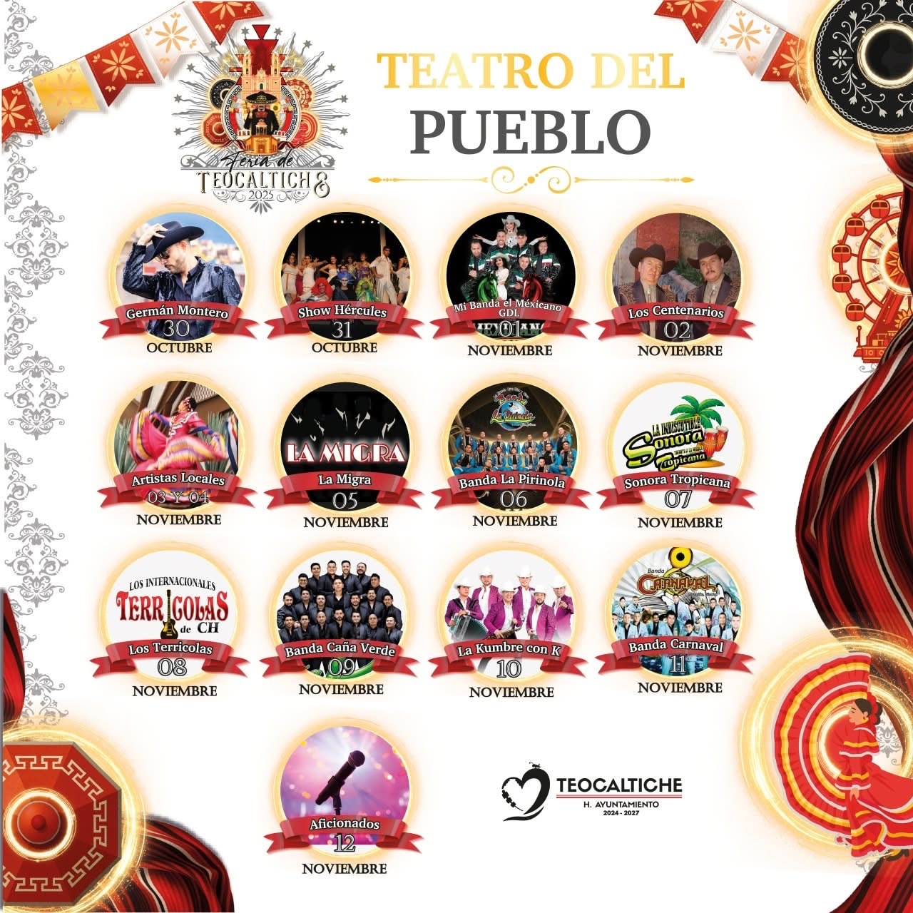 Cartelera - Feria Teocaltiche 2025