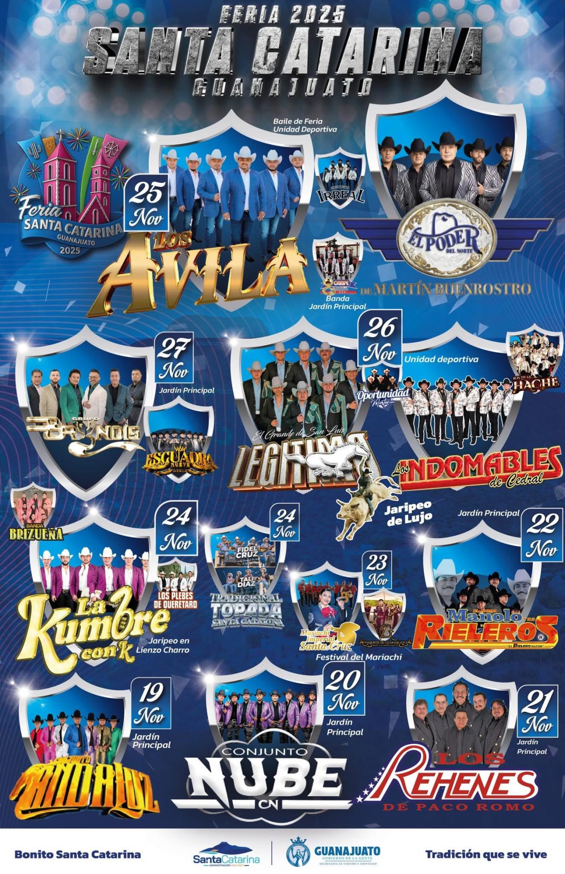 Elenco estelar Feria Santa Catarina Guanajuato 2025