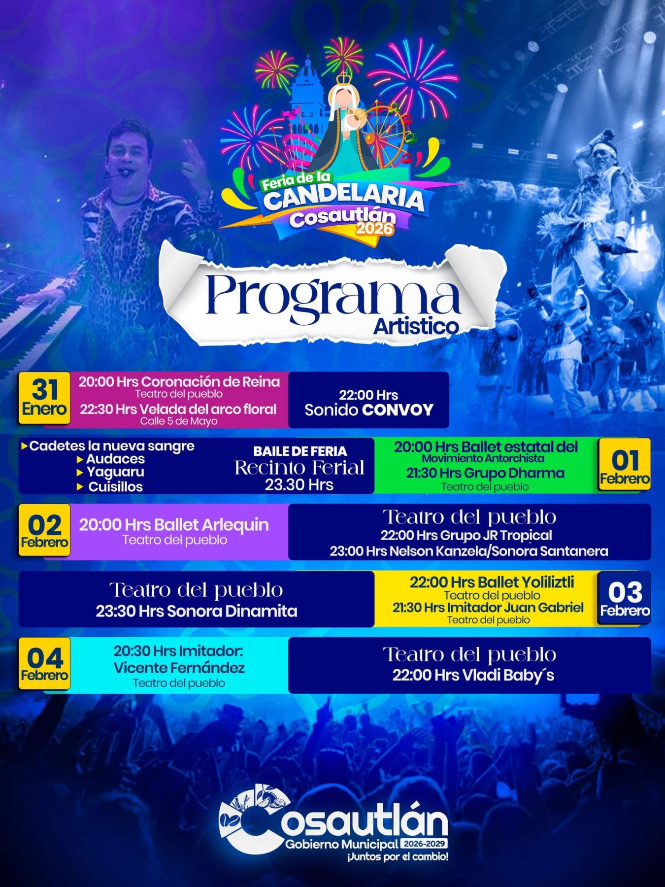 Programa Feria de la Candelaria Cosautlán 2026