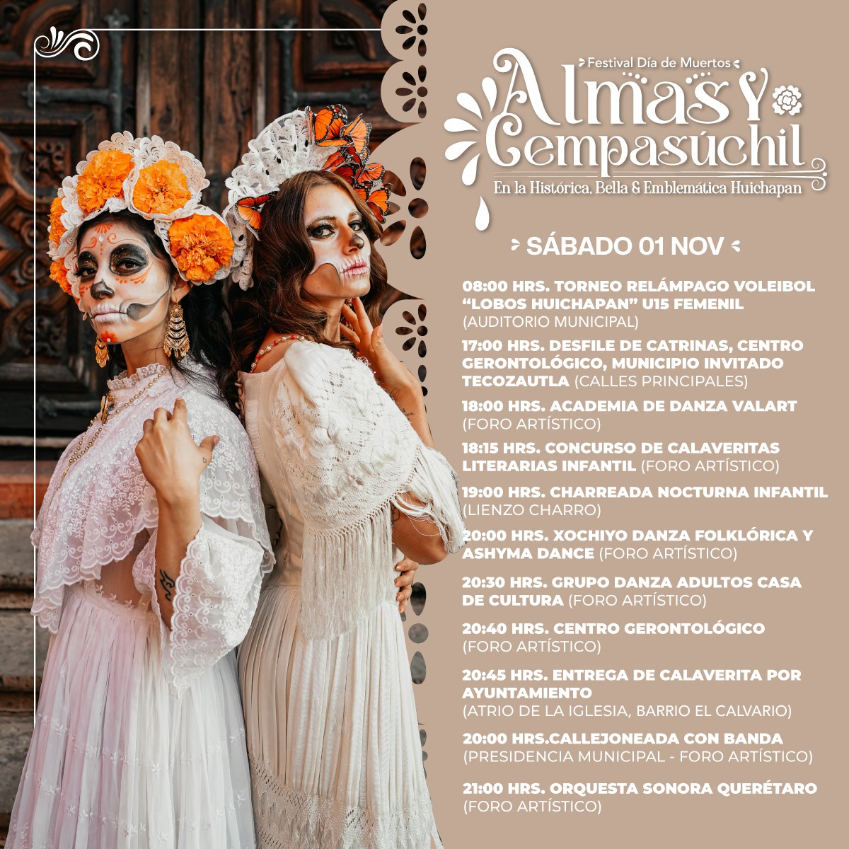 Programa Festival Almas y Cempasúchil Huichapan 2025