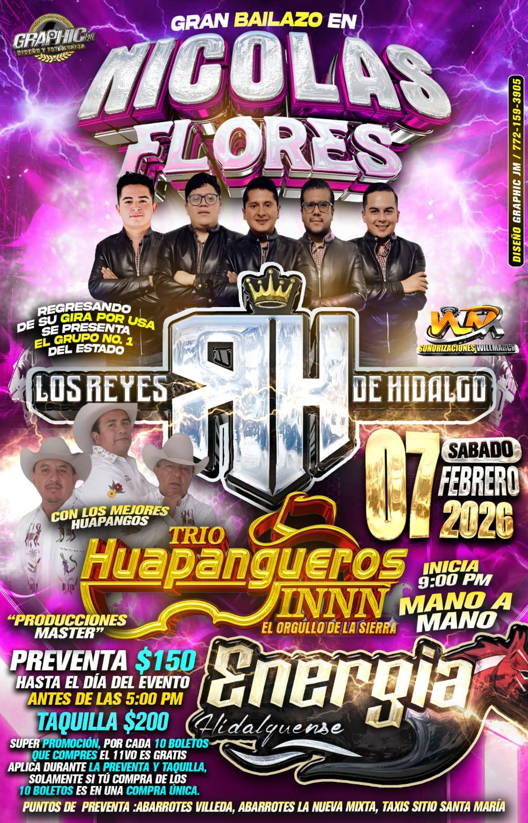 Baile de Fiesta Patronal Nicolás Flores 2026