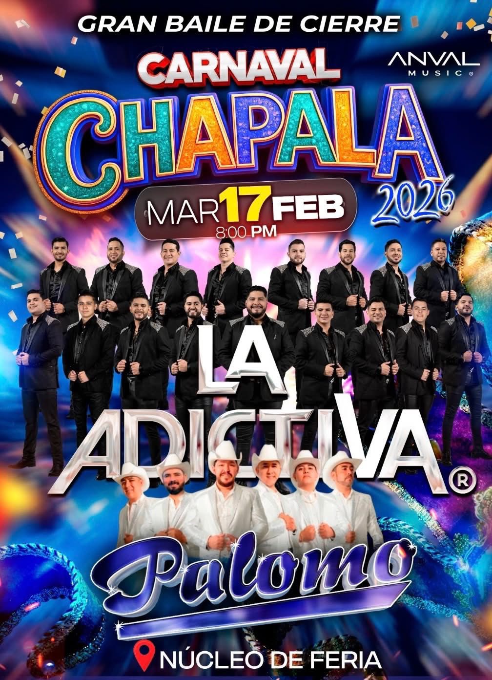 Cartelera Carnaval Chapala 2026