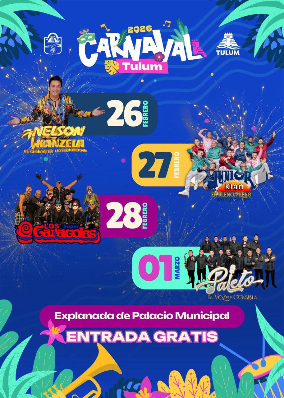 Programa Carnaval Tulum 2026